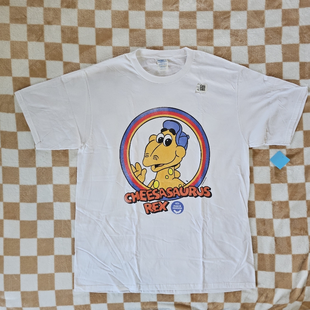 Kraft Mac and Cheese White Cheesasaurus Rex Tee Size Large